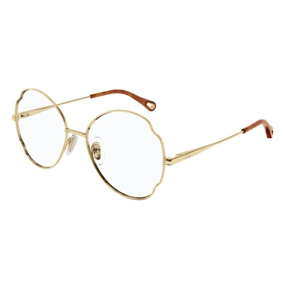 NEW  CHLOE EYEGLASSES GOLD  WOMEN EYEWEAR CHLOE CH0097O 001 - Picture 1 of 3